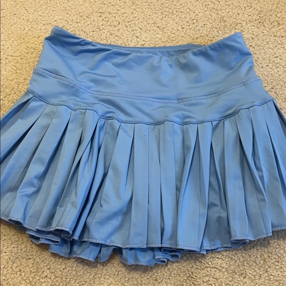Blue Pleated Women's Skirt